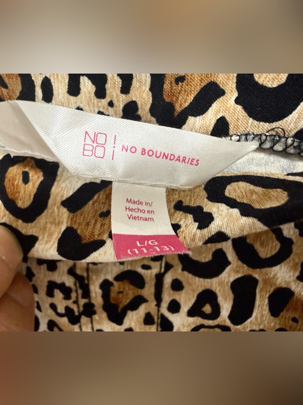 No Boundaries Pull On Leopard Print Animal Jeggings 11-13 Large - Picture 5 of 6
